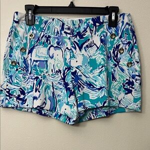 Lilly Pulitzer Vibrant Blue and White Shorts
